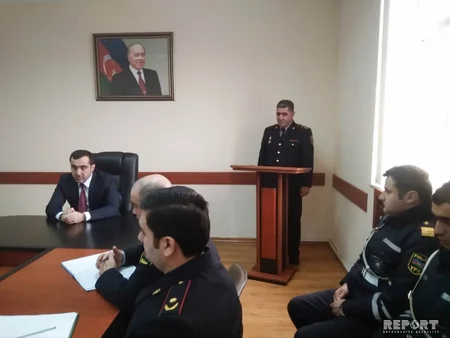 Göygöl Rayon Polis Şöbəsində Xocalı faciəsinin 27-ci ildönümü münasibətilə tədbir keçirilib - FOTO