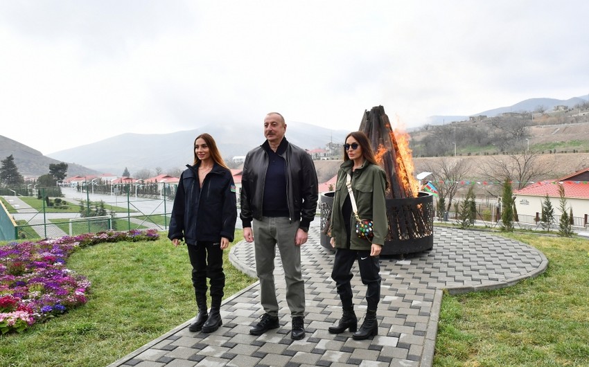 İlham Əliyev: Azərbaycan xalqına Novruz təbriklərimi doğma Qarabağ diyarından deməyim böyük xoşbəxtlikdir