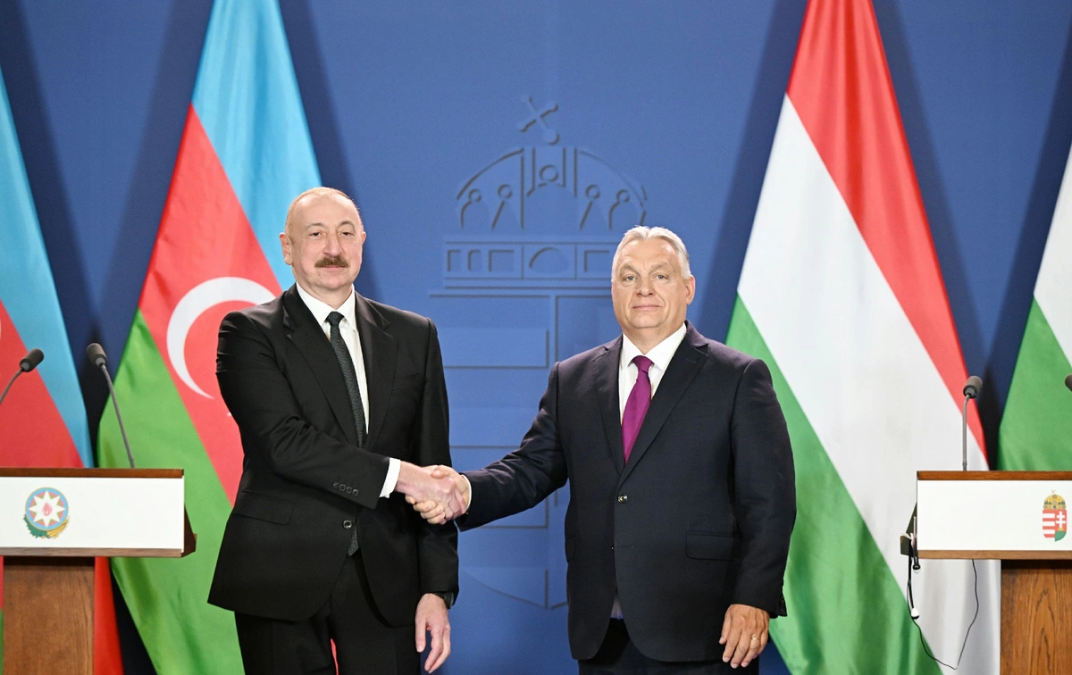 President of Azerbaijan Ilham Aliyev and Prime Minister of Hungary Viktor Orbán deliver press statements