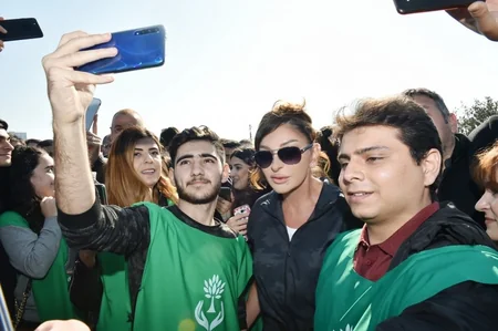 President Ilham Aliyev and first lady Mehriban Aliyeva attended tree-planting campaign in Khatai district, Baku