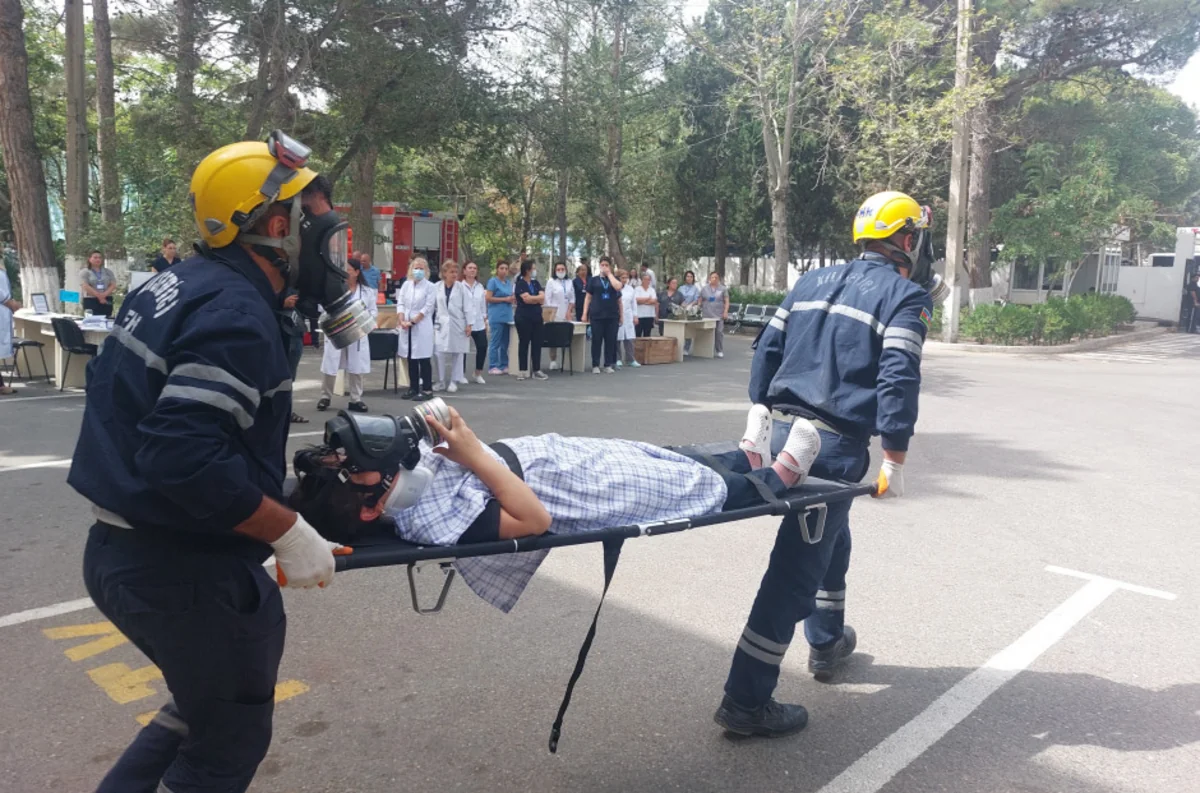 В перинатальном центре Сумгайыта прошли учения ГО
