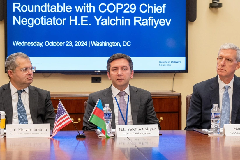 Yalçın Rəfiyev Vaşinqtonda COP29-da özəl sektorun rolunu müzakirə edib