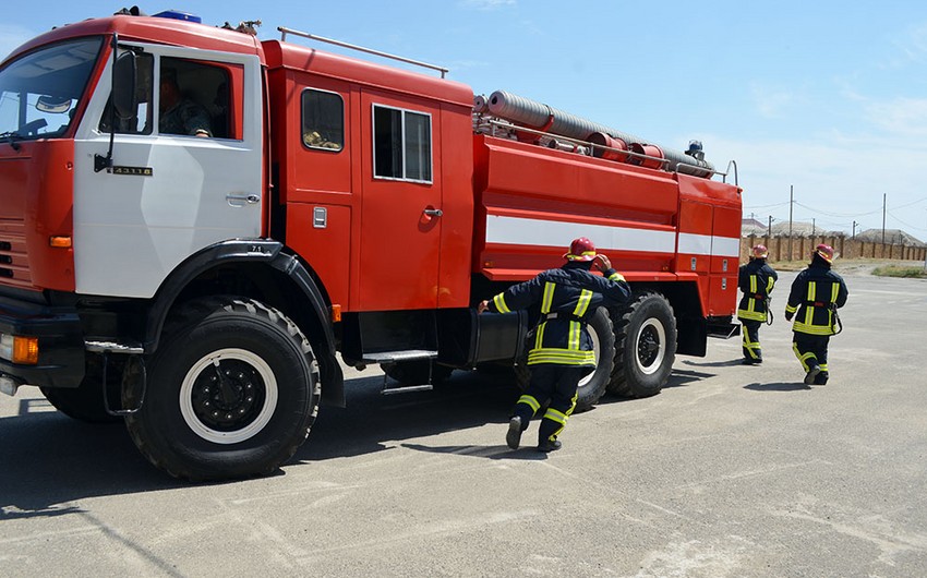 MN-də yanğından mühafizə komanda rəislərinin təlim-metodiki toplanışı keçirilib