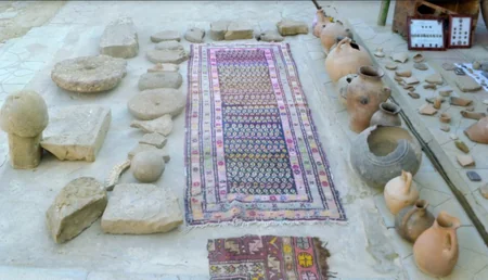 Archeological examples of tangible cultural heritage presented to museum