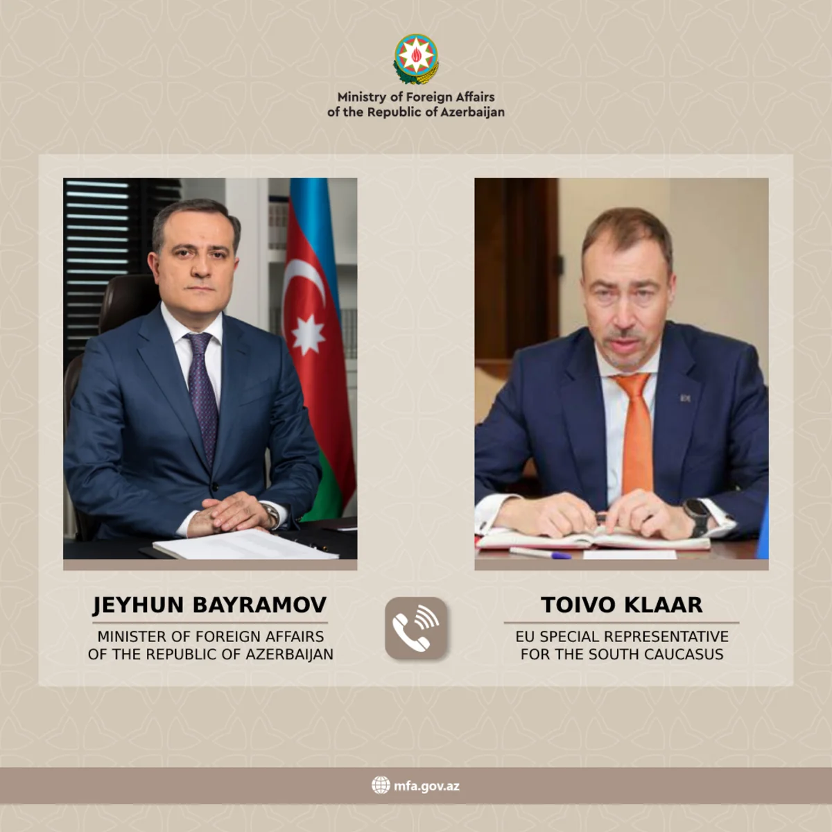 Azerbaijani FM and EU Special Representative for South Caucasus hold phone conversation 
