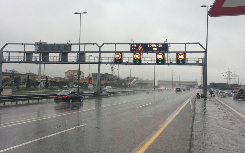 Bakıda bəzi avtomagistrallarda sürət həddi endirilib