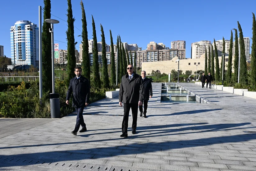 Prezident Bakıda Mərkəzi Parkın üçüncü hissəsinin açılışında iştirak edib - YENİLƏNİB