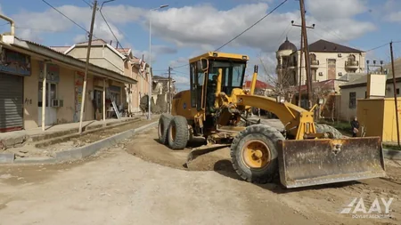 Bakının Yeni Suraxanı qəsəbəsində mərkəzi küçənin təmirinə başlanılıb