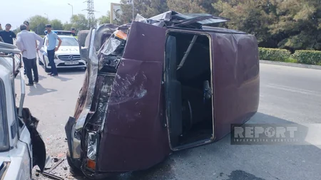 Kürdəmirdə yol qəzası baş verib, xəsarət alanlar var
