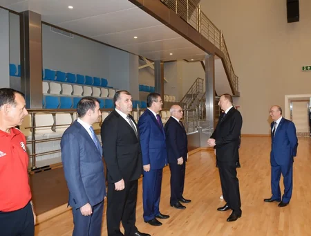 Президент Ильхам Алиев принял участие в открытии административного здания Федерации бокса Азербайджана и Qafqaz Baku Sport Hotel