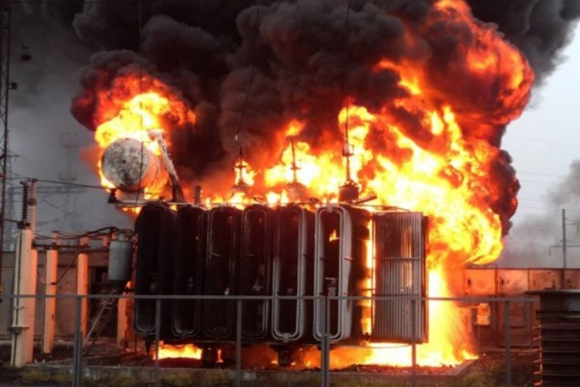 Bakıda transformator yanıb