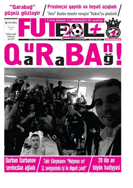 Futbol+ qəzetinin yaranmasından 20 il ötür