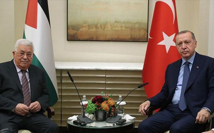 Palestinian President meets with Erdogan