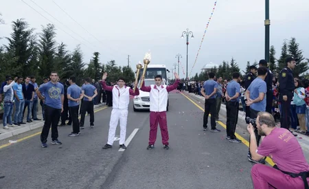 Birinci Avropa Oyunlarının məşəli Ağdama gətirilib