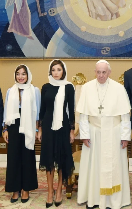 First Vice-President of Azerbaijan Mehriban Aliyeva meets with Pope Francis