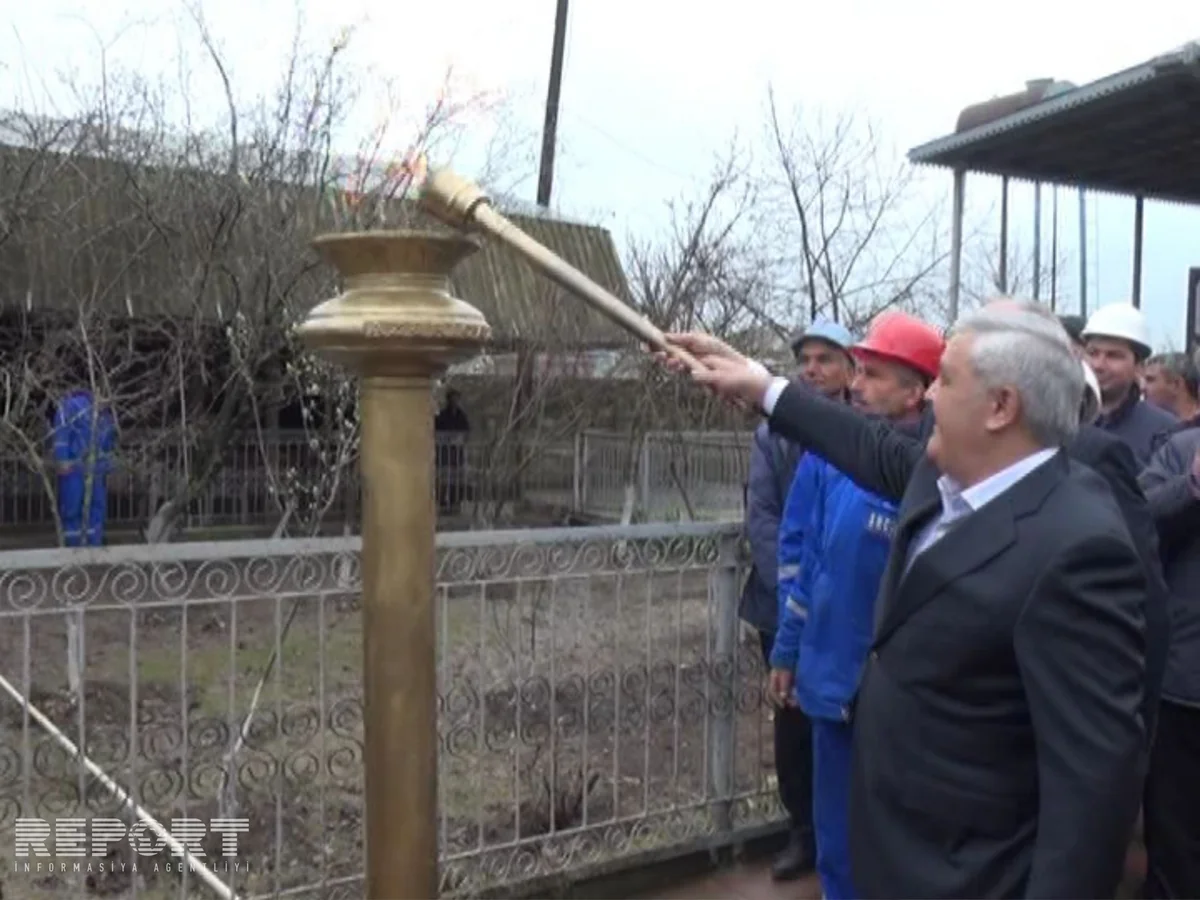 Azərbaycanda daha bir kəndə təbii qaz verilib