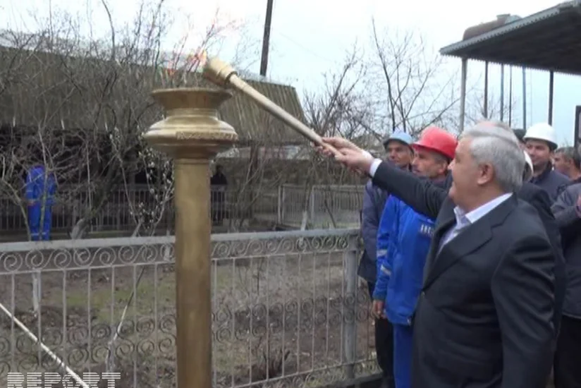 Azərbaycanda daha bir kəndə təbii qaz verilib