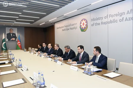Ceyhun Bayramov Pakistan Senatının sədrini Azərbaycan-Ermənistan normallaşma prosesi barədə məlumatlandırıb
