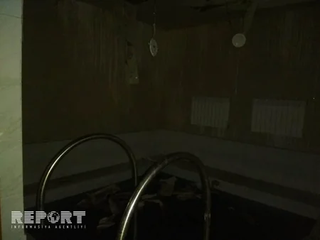 Qaxda saunada yanğın baş verib - VİDEO - YENİLƏNİB