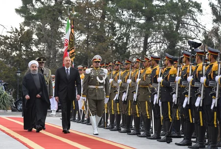 İlham Əliyevin Tehranda rəsmi qarşılanma mərasimi olub