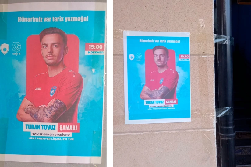 Turan Tovuz Şamaxı ilə oyundan öncə fərqli dizaynda poster hazırlayıb