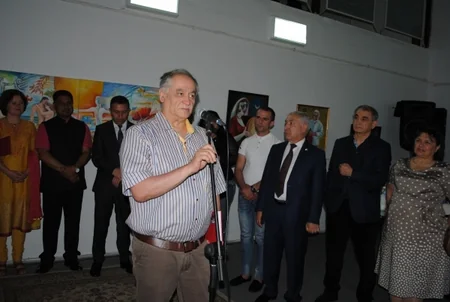 Sumqayıtda rəssam Əşrəf Heybətovun 65 illik yubileyi münasibətilə sərgi keçirilib