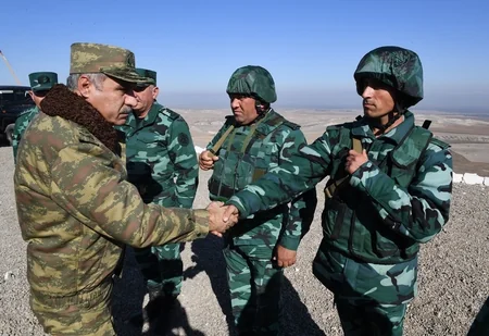 Elchin Guliyev and Khanlar Valiyev visit border with Armenia