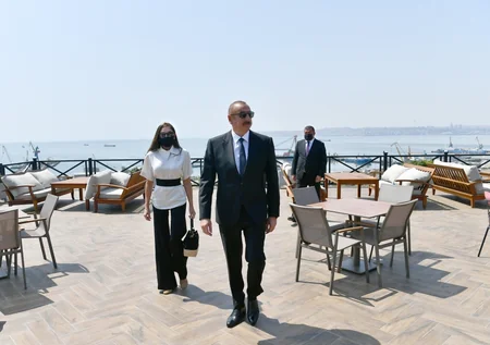 President, First Lady attend opening of new park in Baku