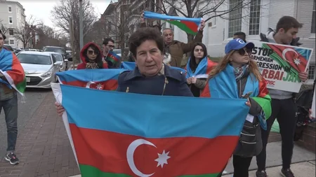 Акция протеста перед посольством Армении в США - ФОТО