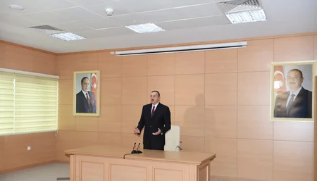 Prezident İlham Əliyev Ceyranbatan Ultrasüzgəcli Sutəmizləyici Qurğular Kompleksinin açılışında iştirak edib