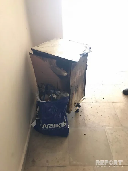 Bakıda hündürmərtəbəli binada yanğın olub - FOTO