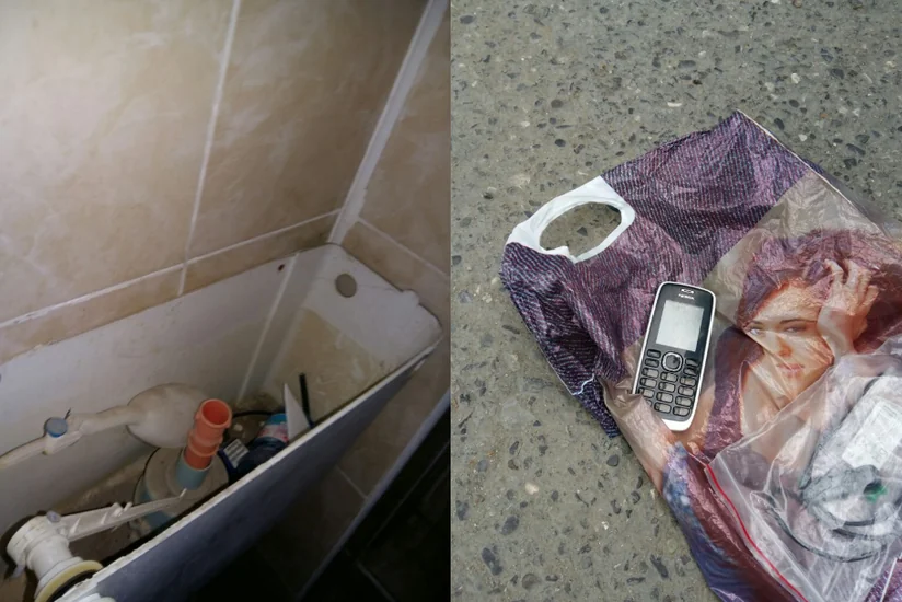 ГЭЦ: За день до экзамена в туалете было спрятано 2 мобильных телефона, в мусорном ведре - один