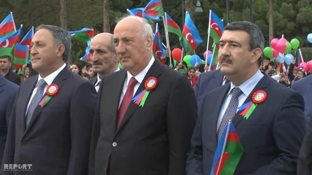 Sumqayıt və Abşeronda Bayraq günü qeyd olunub - FOTO
