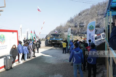 Peacekeepers' supply vehicles pass freely along Shusha-Khankandi road again - VIDEO