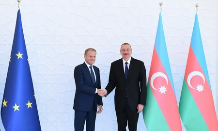 President Ilham Aliyev and President of European Council Donald Tusk held one-on-one meeting