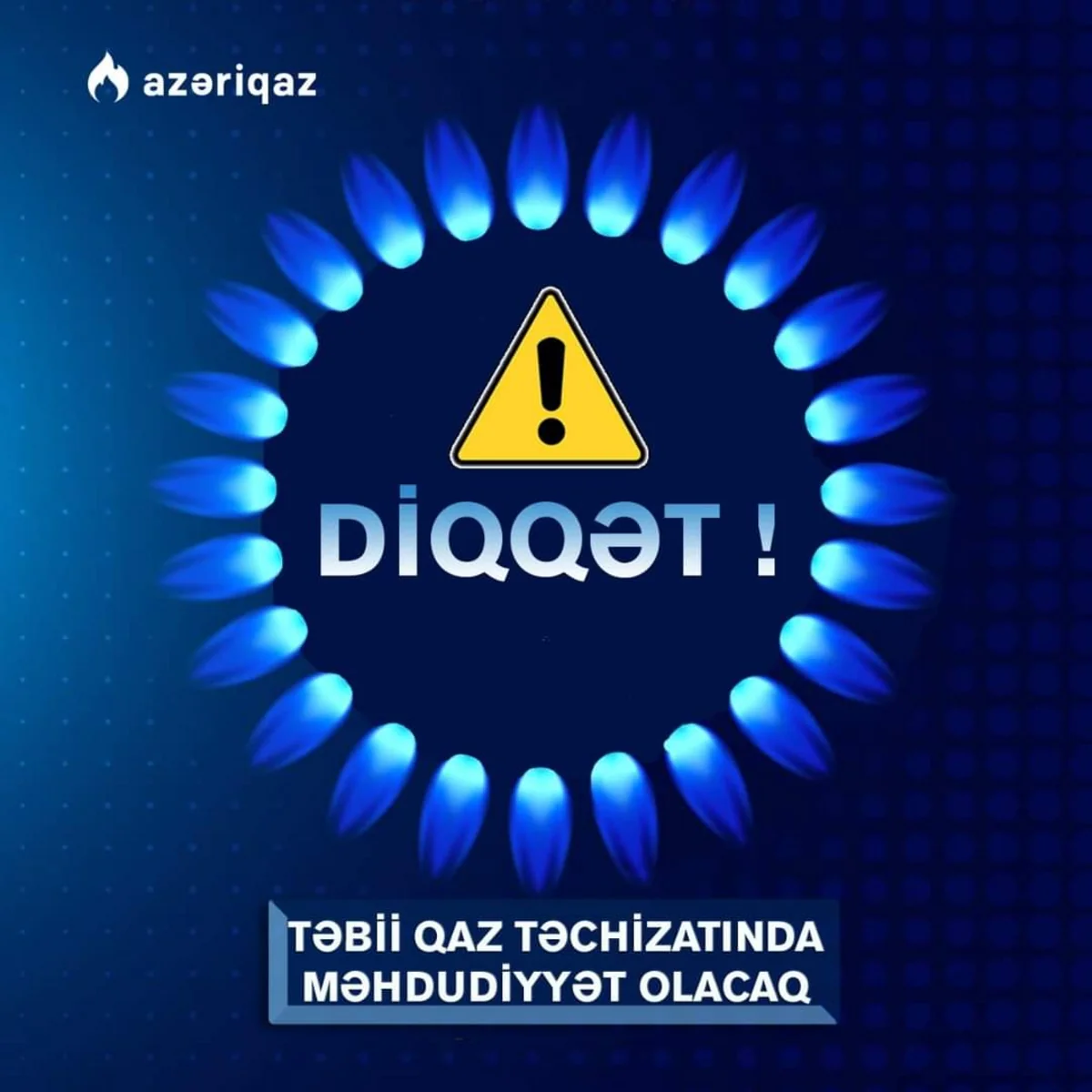 Sabah üç rayonun qaz təchizatında fasilə yaranacaq