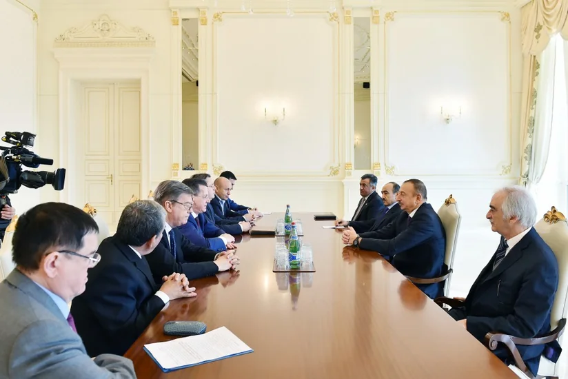 President Ilham Aliyev received delegation led by Russia's Astrakhan Region Governor