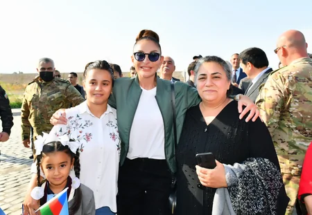 Ilham Aliyev, Mehriban Aliyeva meet with Aghali village residents