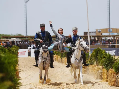 Turkish President watches performance featuring Karabakh horses