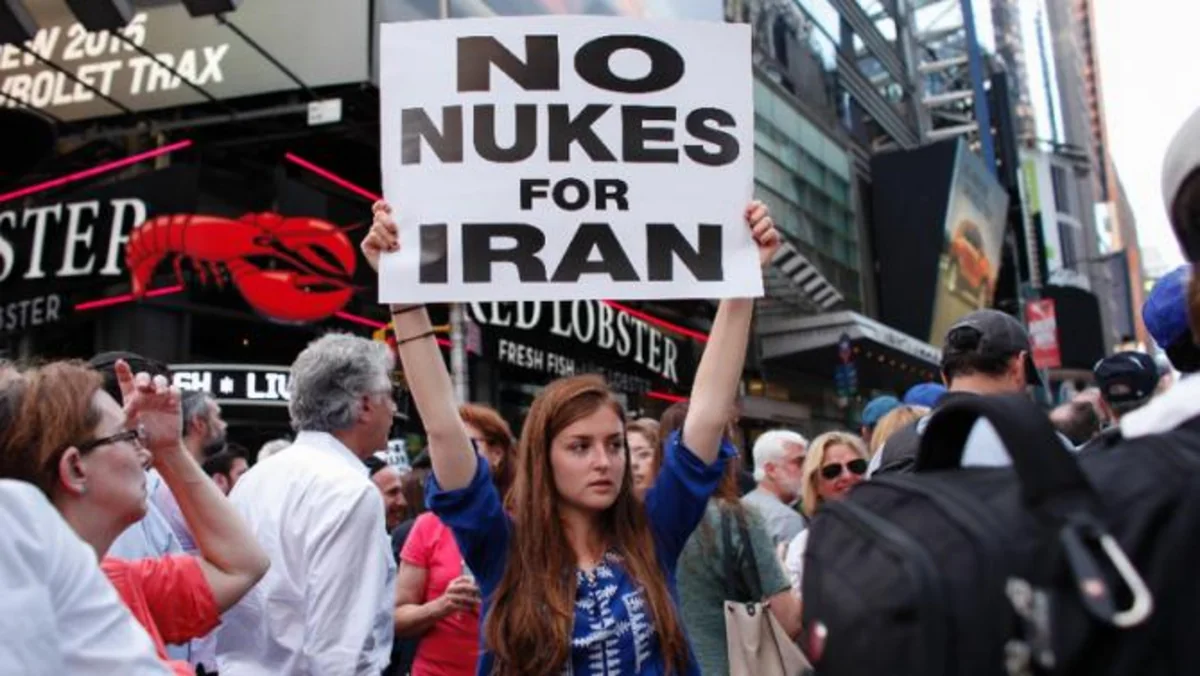 Thousands protest in New York against nuclear deal with Iran