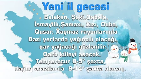 Azərbaycanda bayram gününə olan hava proqnozu açıqlanıb - FOTO