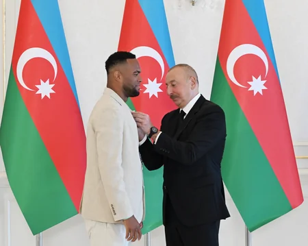 President Ilham Aliyev receives Azerbaijani athletes who won medals at Paris Summer Olympic Games and their coaches - UPDATED