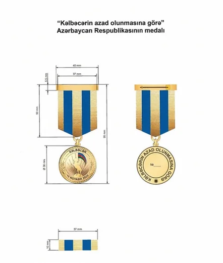 Prezident “Kəlbəcərin azad olunmasına görə” medalının əsasnaməsini təsdiqləyib