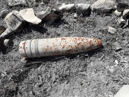 Qazaxda 1 top mərmisi və 6 mina tapılıb