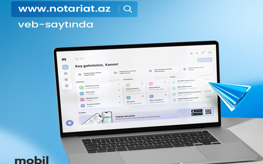 “Mobil Notariat”ın veb-sayt versiyası istifadəyə verilib