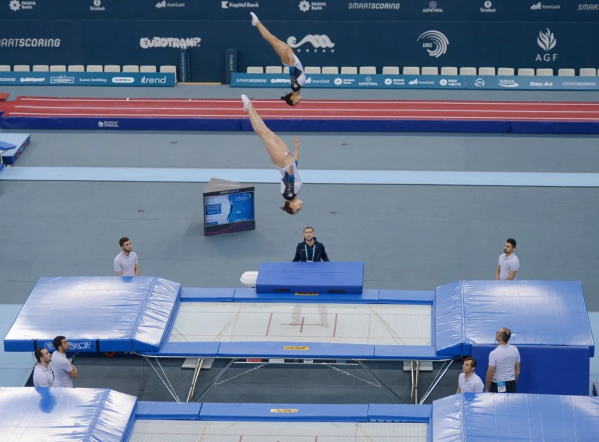 Azərbaycanın batut gimnastikası üzrə sinxron cütlüyü Avropa ikincisi olub
