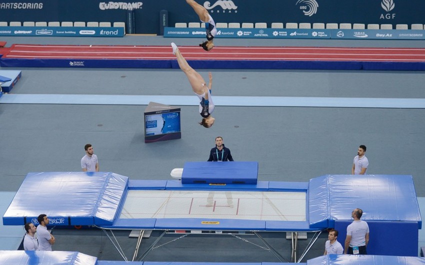 Azərbaycanın batut gimnastikası üzrə sinxron cütlüyü Avropa ikincisi olub