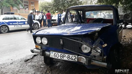 Tovuzda iki avtomobil toqquşub - FOTO