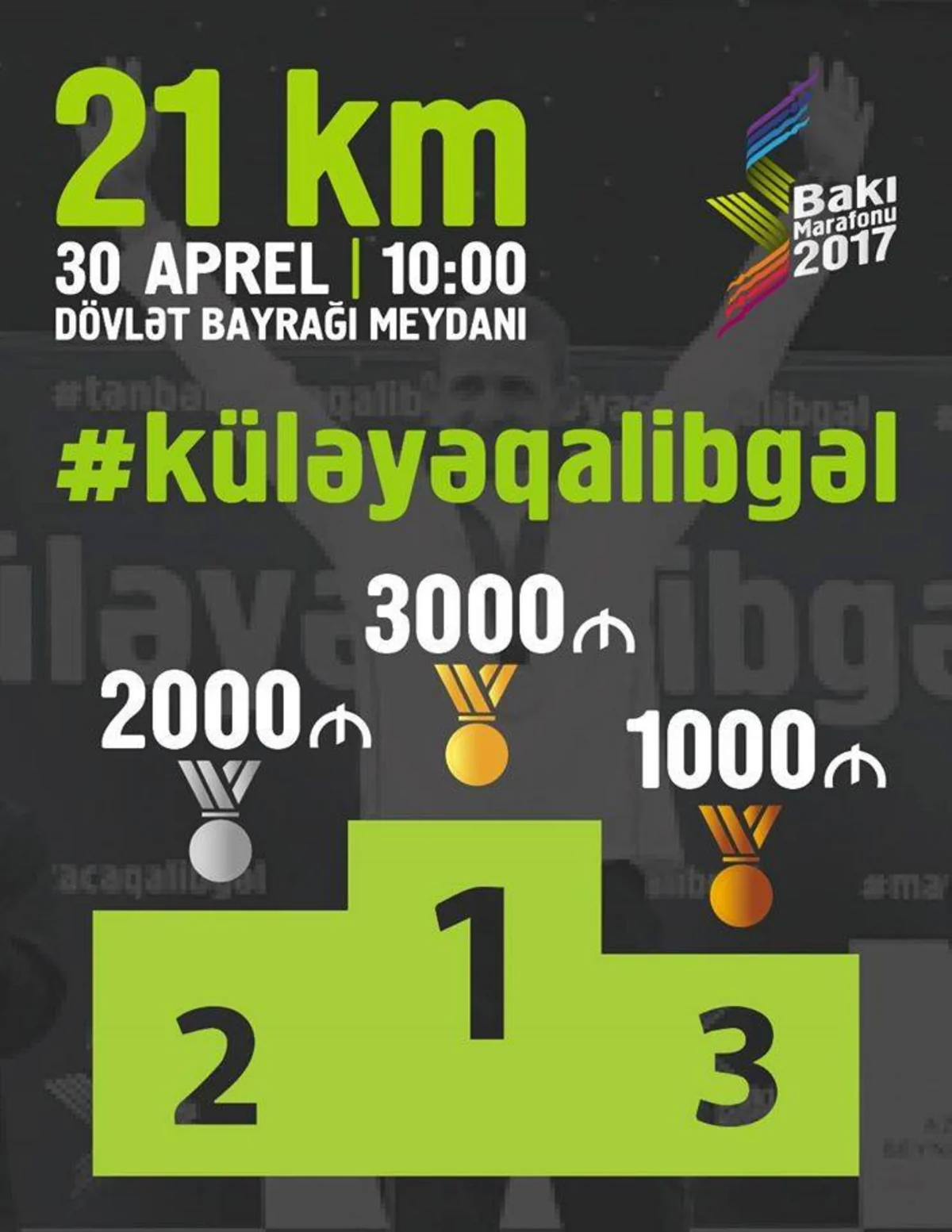 “Bakı Marafonu 2017”də veriləcək bütün mükafatlar açıqlanıb