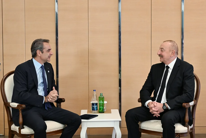 President of Azerbaijan Ilham Aliyev meets with Prime Minister of Greece